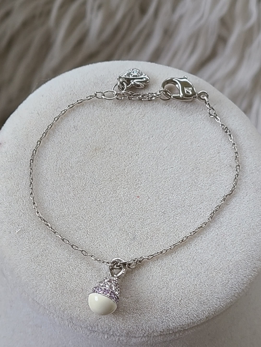 Swarovski Rotonde White, Pink, And Purple Crystal Bracelet- Excellent Condition